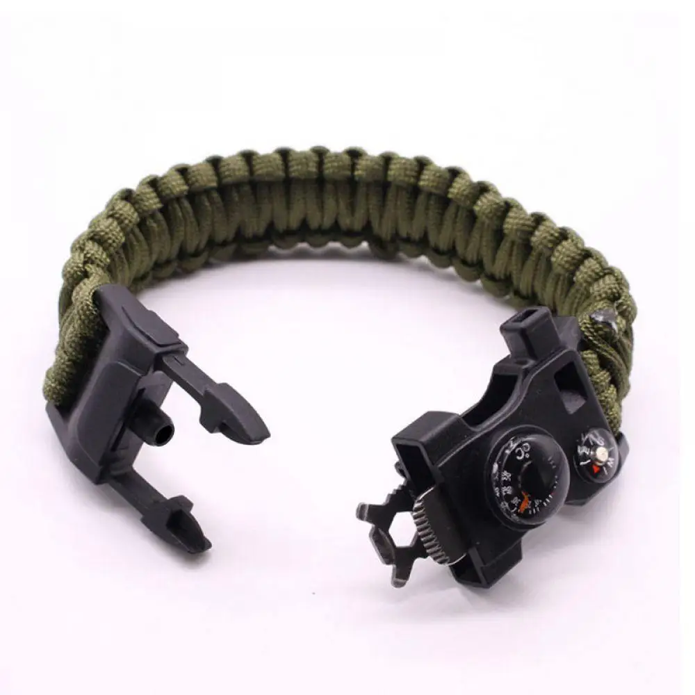 1 шт. 15 в 1 паракордовый браслет для выживания многофункциональный военный аварийный Кемпинг спасательный EDC браслеты спасательный ремешок