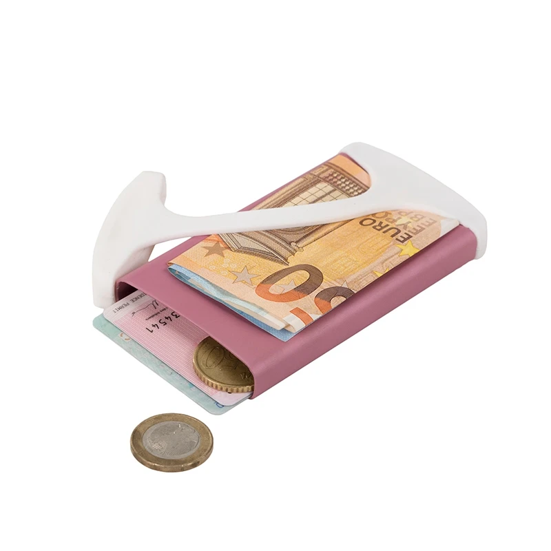 Креативный Алюминиевый Тонкий RFID держатель для карт, Модный женский металлический мини-кошелек, Бизнес ID держатель для банковской карты для мужчин, кошелек для монет, чехол