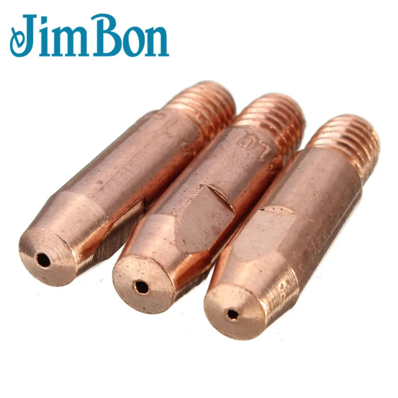 JimBon 10 шт. MB 24KD M6 типа для сварки MIG/MAG сварочный фонарь Контактный наконечник газовой форсунке, 0,8/1,0/1,2 мм M6* 27 мм