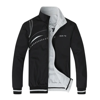 

plus size 5XL 6XL man Jacket Hoodies Tracksuit Casual College sport Jacket Coats Hip Hop Male Sweatshirt jackets Both Side wear
