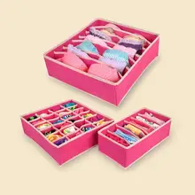 4 Teile/satz Unterwäsche Boxen Faltbare Bh vlies Aufbewahrungsbox Faltbare Fällen Socken Krawatten Unterwäsche Kleidung Container Organizer W2