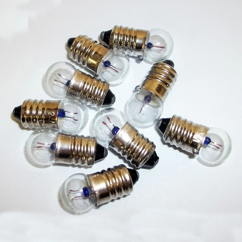 실험용 소형 전구, 구형 손전등 E10 램프, 20 개, 2.5V, 3.8V|LED 전구 & 튜브| - AliExpress