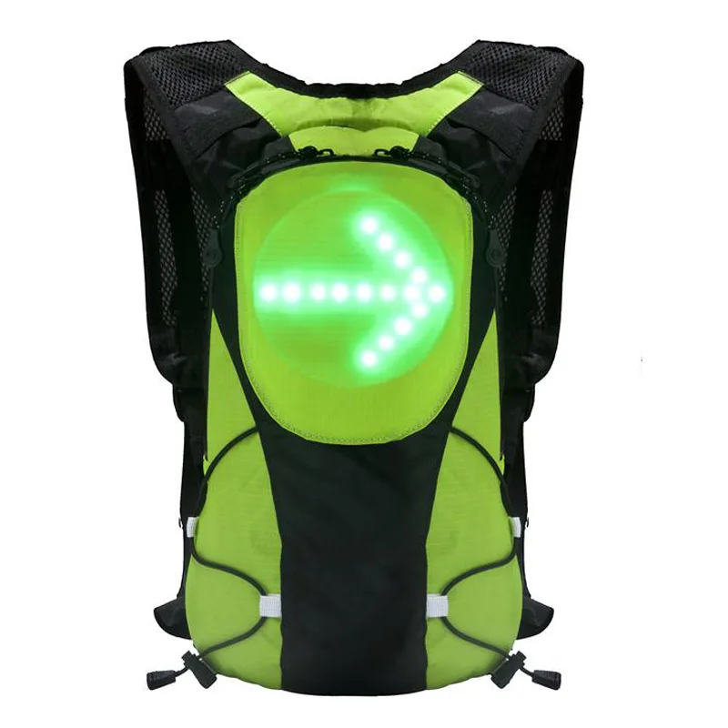 YUANMINGSHI высокая видимость светоотражающий Велоспорт безопасности светодиодный рюкзак сумка с пультом дистанционного управления для ночного велоспорта безопасности Рюкзак
