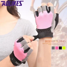 Спорт Тренажерный Зал Перчатки Половину Палец Дышащий Тяжелая Атлетика Фитнес Велоспорт Велосипед Перчатки Гантели Мужчины Женщины атлетические Перчатки S~ XL перчатки