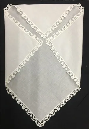Набор из 12 модные дамские платки белый Мягкий Хлопок кружевной свадебный для невесты платки Винтаж Hanky для мамочек невесты 12x12