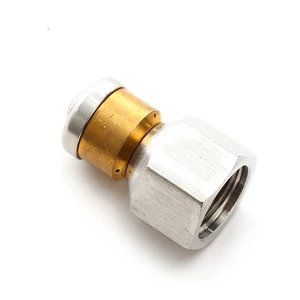 Image 2 - ROUE High Quality High Pressure Washer Accessory BSP 1/4" Inlet 3 Nozzle Hose Metal Nozzle Rotating Sewer Nozzle