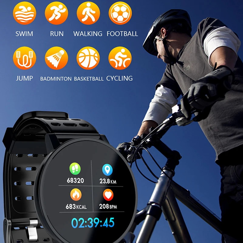Q9 Smartwatch IP67 Waterproof Wearable Device Bluetooth Pedometer Heart Rate Monitor Color Display Smart Watch For Android/IOS