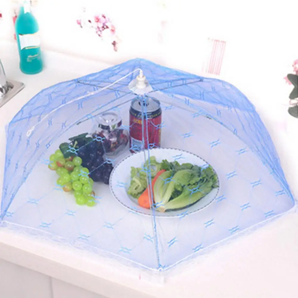 

Foldable Anti Fly Mosquito Meal Food Pop Up Mesh Screen Cover Lace Kitchen Table Net Tent Grid Umbrella Kitchen Food Protector