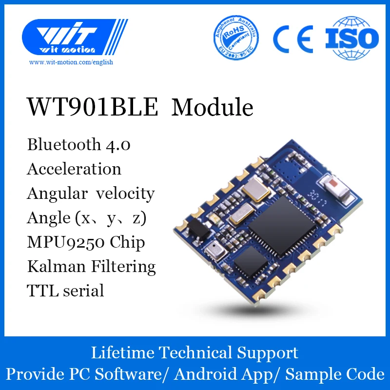 Bluetooth Инклинометр WT901BLE MPU9250 акселерометр + гироскоп магнитометр с низким