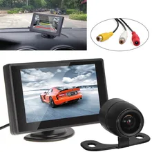 Car Parking Kit With 4.3″ Color TFT LCD Display Car Monitor Support 480 x 272 Resolution + Waterproof Rear View Car Camera