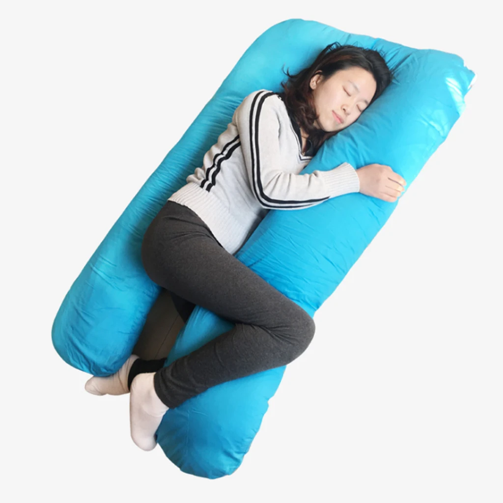 Full Body Pregnancy Pillow - Maternity Pillow for Pregnant Women - U Shaped Body Pillow With Zip Pillow Cover 9 Colors