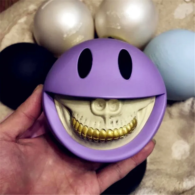 

Original Fake Medicom Toy KAWS Ron English SMILEY GRIN PEARL EDITION PVC Action Figure Giocattolo G1267