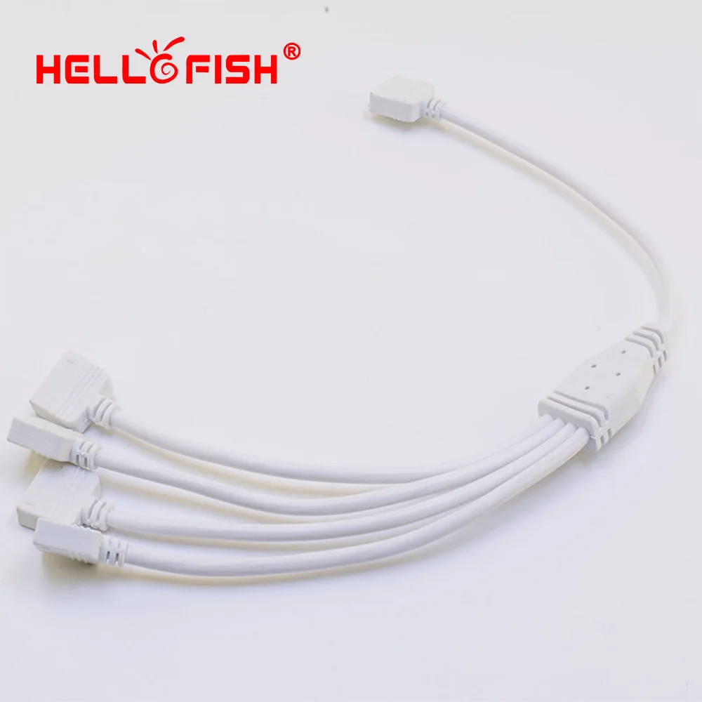 Светодиодный кабель с разъемом 3,5 jack, 12 В, Женский провод постоянного тока, 4, 5 контактов, RGB RGBW, светодиодный кабель с переключателем постоянного тока, 1-2, 3, 4, Hello Fish