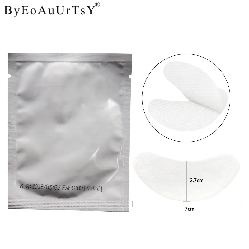 100 pairs Individual Eyelash Extension Pads Silk Eye Patches Under Eyepatches for Eyelash Extension Remover Tools Beauty         (2)