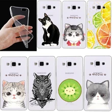 Telefoon Gevallen Voor Samsung Galaxy S3 S4 S5 S6 S7 rand S3/S4/S5 mini A3 A5 A310 a510 J510 Note 2 3 4 Soft Tpu Transparant Kat Cover(China)