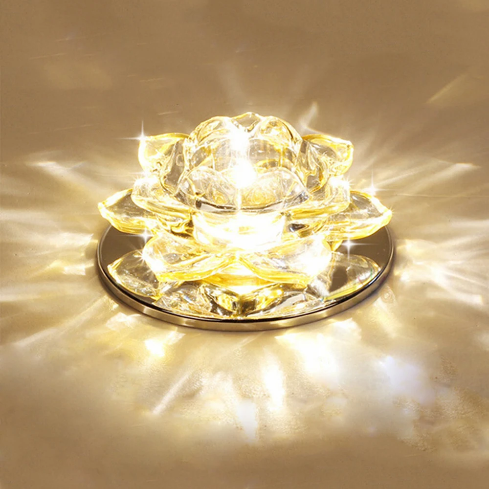 

Colorful Crystal LED Lotus crystal ceiling chandelier light,spot light,applicable for corridors,balconies and walkways110V 220V