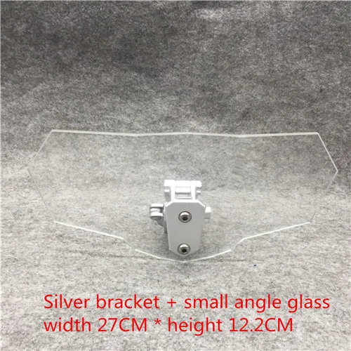 Модифицированное мото ветровое стекло регулируемое лобовое стекло универсальное мотоциклетное лобовое стекло для Kawasaki BMW Ducati Honda KTM - Цвет: Small Angular-Silver