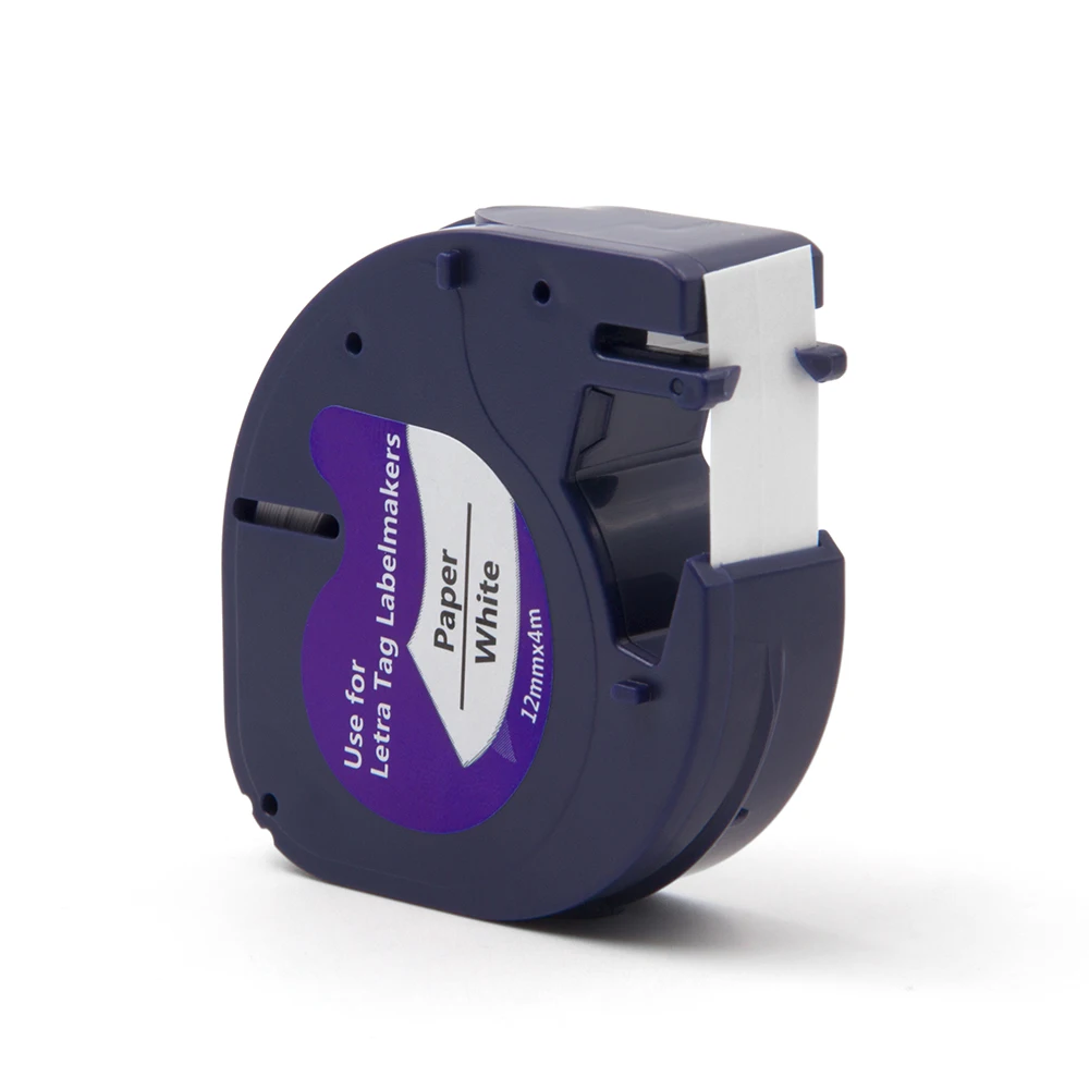 Absonic 3 шт. совместимый с dymo Letratag бумажная этикетка лента 91200 91220 черный на белом 12 мм