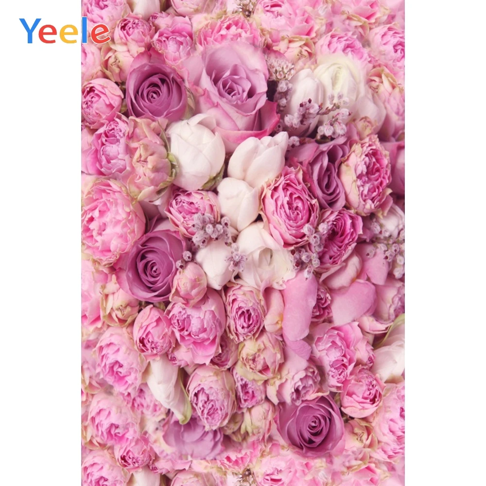 

Yeele Pink Blossom Rose Flower Wedding Birthdayt Party Love Baby Portrait Photo Backgrounds Photography Backdrop Photo Studio