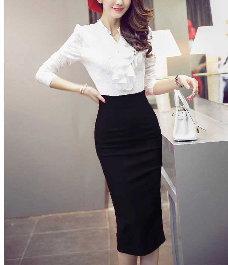 High Waist Pencil Skirts Plus Size Tight Bodycon Fashion Women Midi Skirt Red Black Slit Women's Skirt Fashion Jupe Femme S 5XL (23)