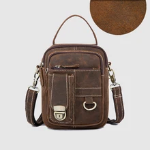 CARANFIER мужские нагрудные сумки из натуральной первый Слои коровья кожа Школа выходные сумки Винтаж высокое качество многофункциональный, туристический сумка