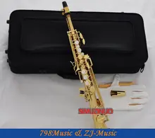 Professional Electrophoresis Gold Eb Sopranino saxophone sax low Bb to high E-Pearl Buttons