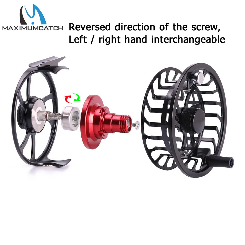 Maximumcatch Super Light HVC 3-12wt Waterproof Fly Fishing Reel CNC Machine  Cut Aluminum Fresh and Saltwater Fishing Reel