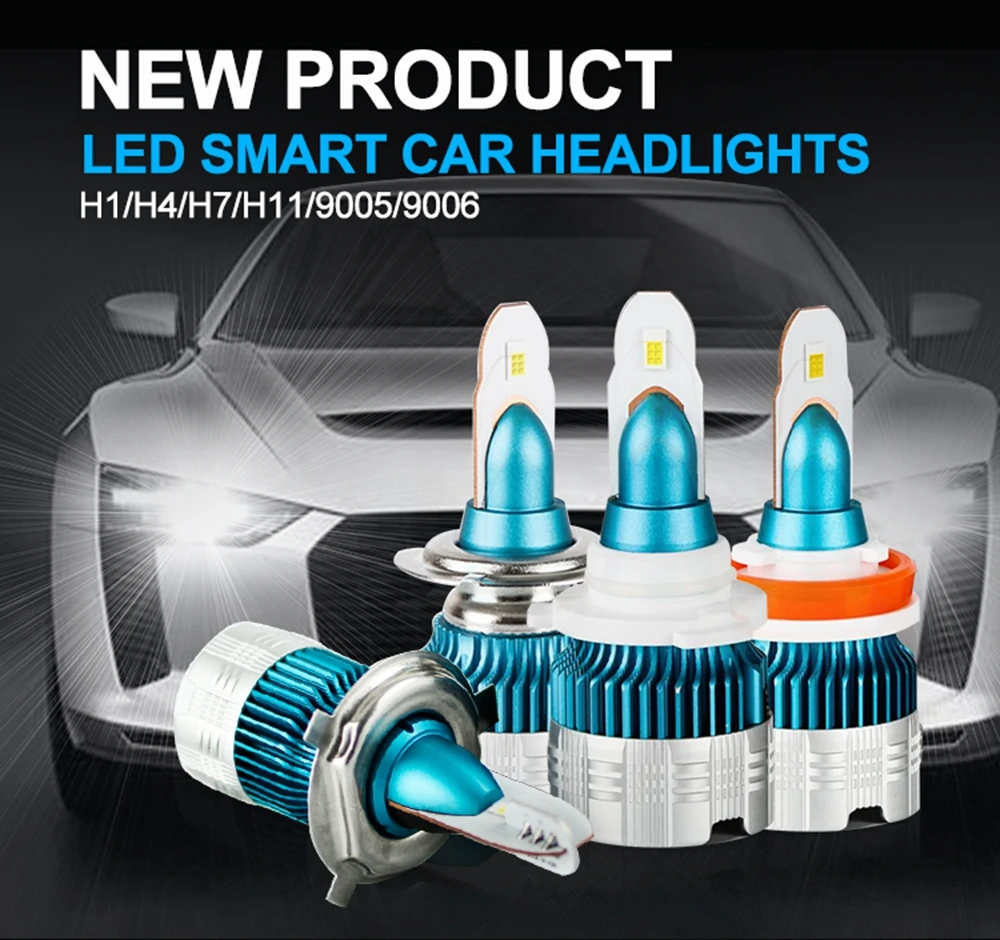 01 Mini Slim H4 Led H7 car led headlight bulbs