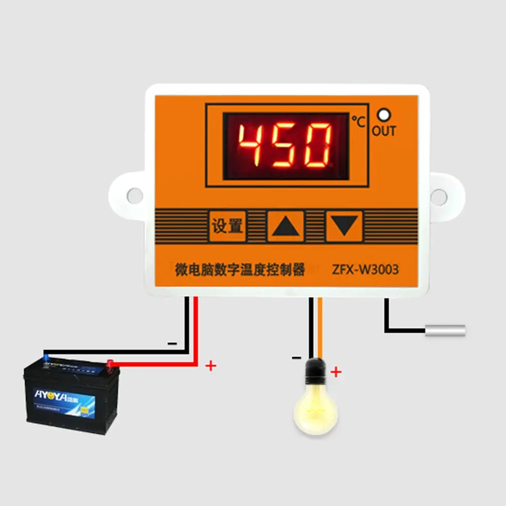 12 В 24 в 220В переменного тока цифровой светодиодный регулятор температуры 3003 для инкубатора охлаждение, Отопление Переключатель Термостат