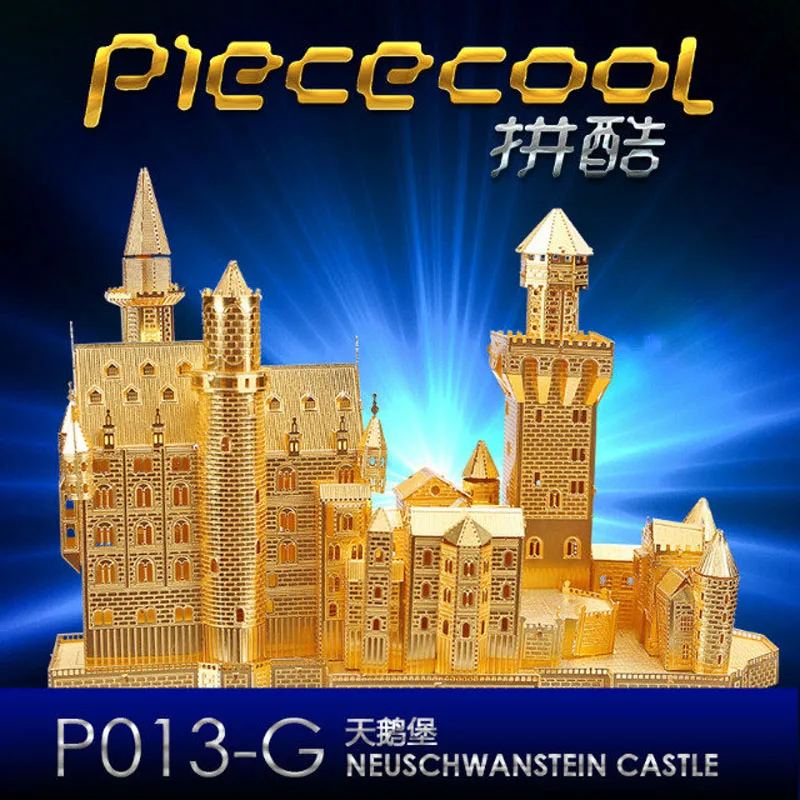 

IQ Metal Model Puzzle Kit Neuschwanstein Castle Building DIY 3D Metal Nano Puzzle Model Assemble Model Kits Laser Cut Jigsaw Toy