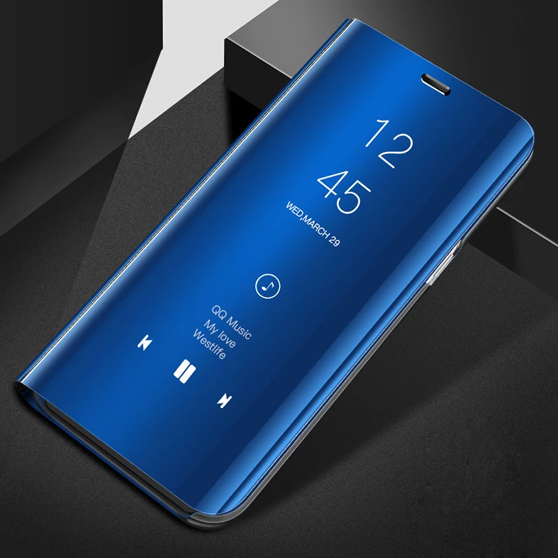 

X20 Clear View Mirror Flip Case For VIVO X20 X 20 Cover Luxury PU Leather Smart Cover For VIVO X20 Phone Case VIVOX20 6.01''