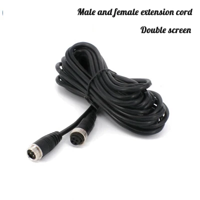 

4-core video extension cord air line video camera reverse image extension cord on-board with shielded air plug wire