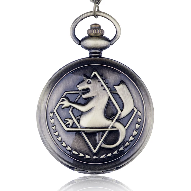 Vintage FullMetal Alchemist Edward Elric Cosplay Pocket watch Dull Polish Brown Vintage FullMetal Alchemist Edward Elric Cosplay Pocket watch Dull Polish Brown