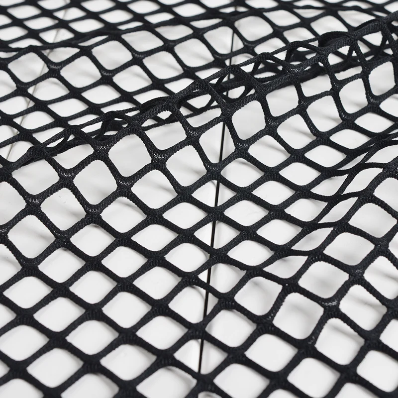 

Black Elastic Net Fabric Honeycomb Mesh Fabric Multifunction For Jeans Knit Lining Apparel Cloth High quality DIY Elastic Fabric