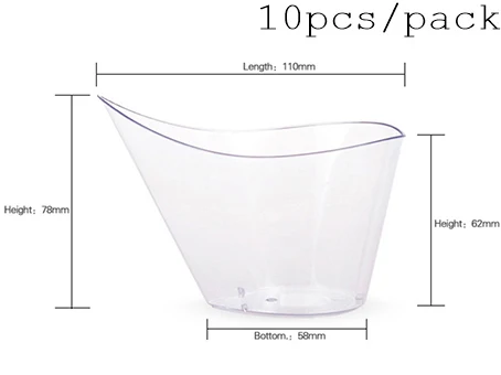 Промотирование-вечерние поставщики, одноразовая пластиковая посуда, 75*72 мм/150 мл прозрачная мини витая десертная чашка, 10/упаковка - Цвет: Светло-серый