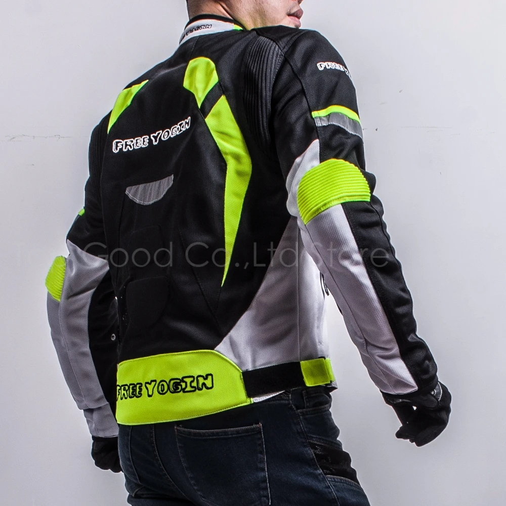 Топ хорошие мотоциклы сетчатая ткань куртка летняя одежда дышащий жесткий защитный комбинезон мотоциклетная одежда WY-F607 зеленый