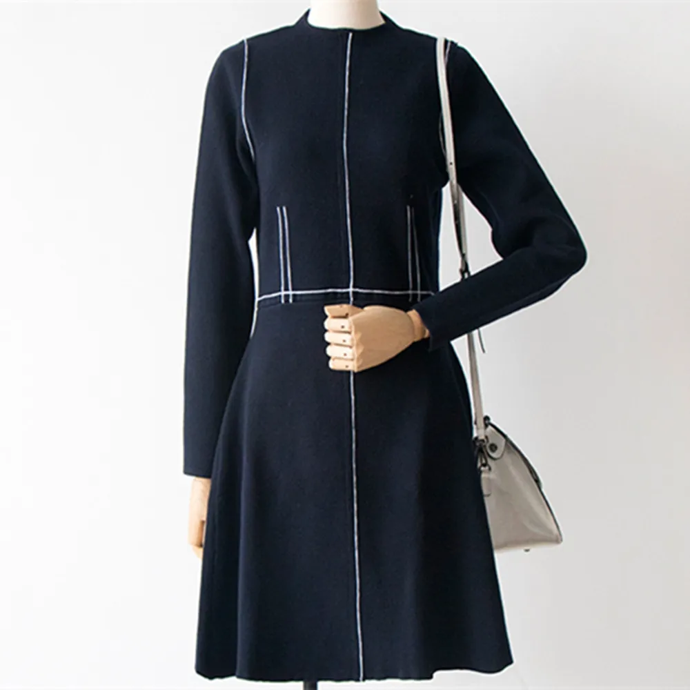 Tunjuefs Slim Party Dress 2018 New Autumn Winter Long Sleeve Dress