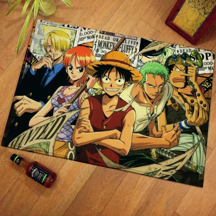 

IVYYE 1PCS One Piece Style Anime Rug Decoration Home Soft Carpets Cartoon Bedroom Floor Mats Bath Plush Rugs Doormat NEW