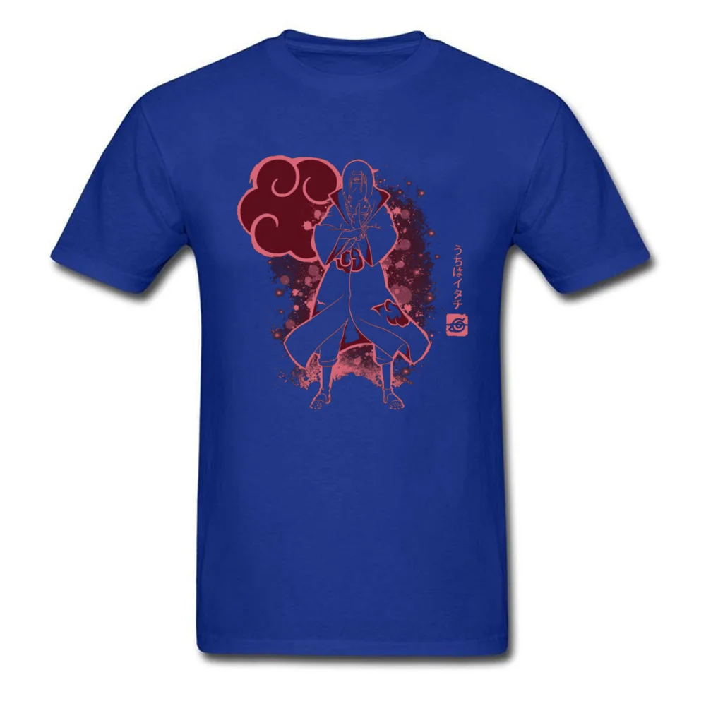 Itachi Uchiha Tshirts for Men Party Summer Tops Shirt Short Sleeve Retro Crazy Tops Tees Round Collar 100% Cotton Fabric Itachi Uchiha blue