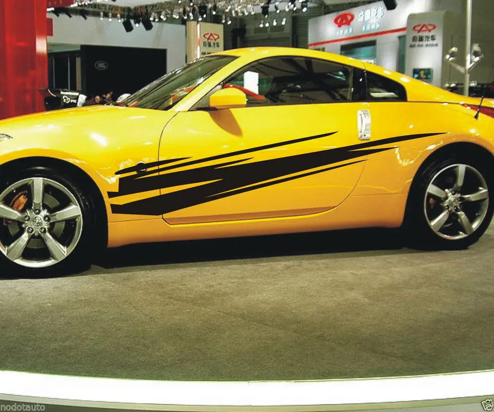 Car Styling for Car Racing Stripes Door Decal For 370Z Vinyl Side