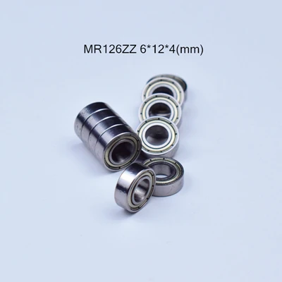 Миниатюрные 10 шт. подшипники MR72 MR74 MR85 MR95-105-106-115-117-126-128-137-148 металлический герметичный хромированный стальной подшипник - Цвет: mr126zz 6x12x4(mm)