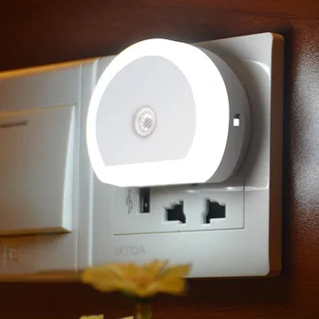

Intelligent light sense LED night light energy saving aperture light control induction dual USB port charging night light