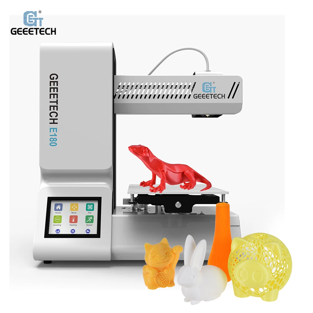 

Geeetech E180 High Precision Fully Assembled Desktop 3D Printer Built-in WiFi Remote Control 3.2" Full Color Touch Screen
