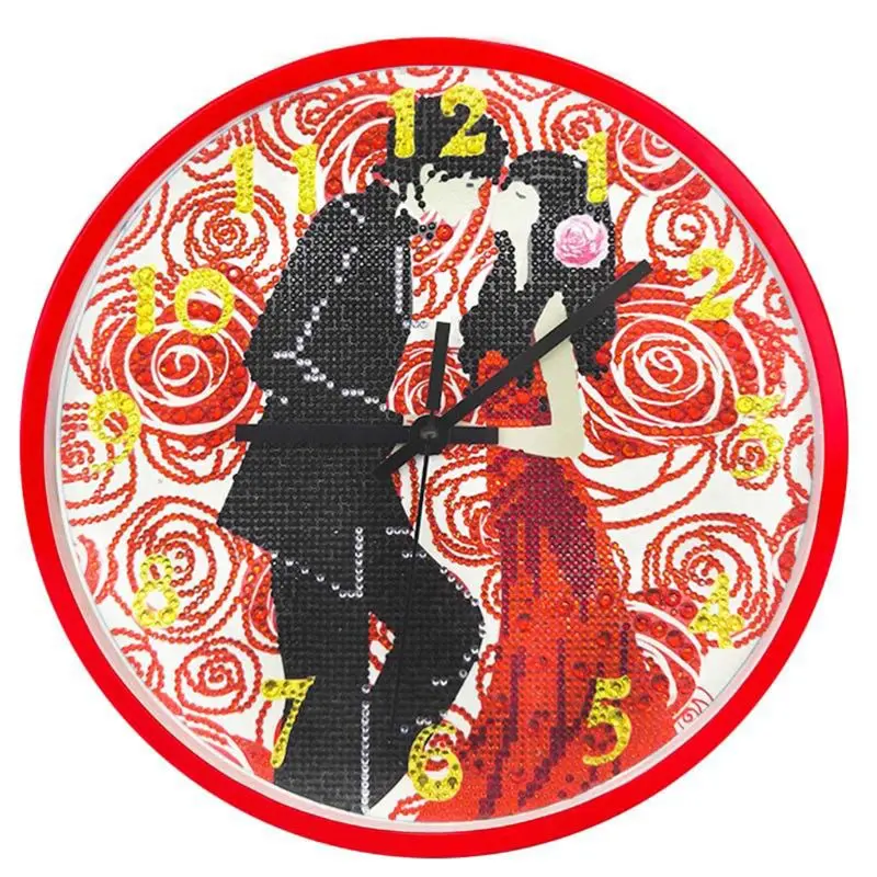 

Wedding DIY Clock Diamond Painting Kits , Wall Decor with Colorful Diamonds ,Kids Arts and Crafts Kit Includes Clock Mechanism