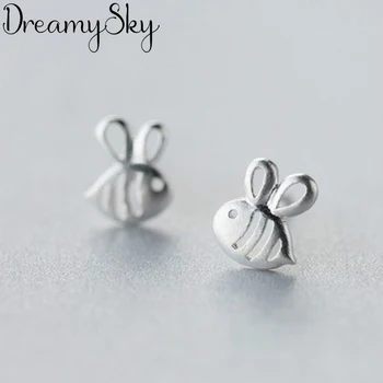 

DreamySky 100% Real 925 Sterling Silver Bee Animals Earrings For Women Fashion Statement Jewelry Pendientes joyas de plata 925