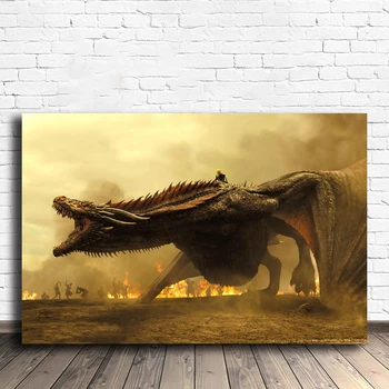 

Mother Of Dragons Daenerys Targaryen Game Of Thrones Poster Painting On Canvas Bedroom Wall Art Decoration Pictures Home Decor