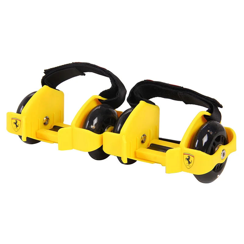 فيراري قابل للتعديل ببساطة الأسطوانة أحذية التزلج مع المزدوج عجلات وامض الأسطوانة عجلات كعب تزلج بكرات حذاء تزلج الأسطوانة