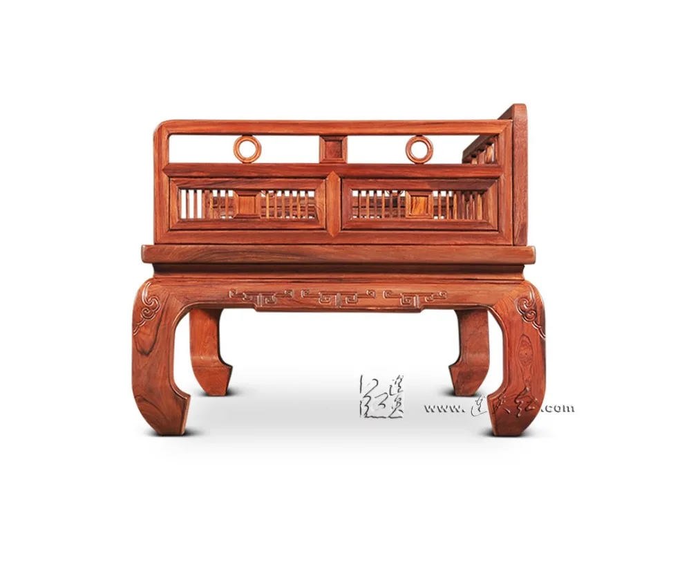 Living Room Furniture Neoclassical Arhat Bed New Chinese Zen Double Chair Beauty Couch Chaise Lounge Solid Wood Rosewood Sofa