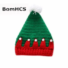 BomHCS забавная Милая Рождественская шапка ручная работа вязаная детская зимняя теплая шапочка