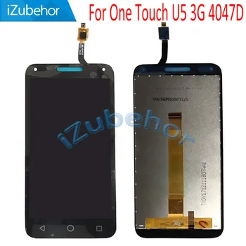 

5.0 inch display screen For Alcatel One Touch U5 3G 4047D complete lcd with touch screen sensor black/white free shipping